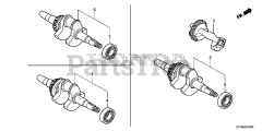 Honda EM4000SX AT1 (EBRC) - Honda Generator, Made in China (SN: EBRC-1000001 - EBRC-1499999) CRANKSHAFT