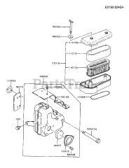 Kawasaki FB460V-BS24 - Kawasaki Engine AIR-FILTER/MUFFLER
