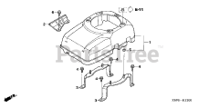 Honda GXV340 UA2 DX3 (GJAMA) - Honda Engine, Made in USA (SN: GJAMA-1000001 - GJAMA-9999999) FAN COVER