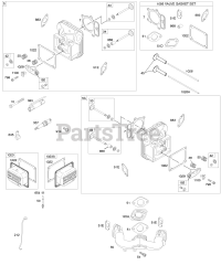 Briggs & Stratton 441577-0113-E2 - Briggs & Stratton Vertical Engine Cylinder Head, Gasket Set - Valve, Intake Manifold, Valves