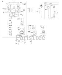 Briggs & Stratton 44P777-0027-E1 - Briggs & Stratton Vertical Engine Engine Sump, Oil Pump, Dipstick/Tube Assembly