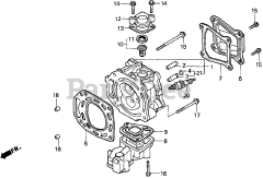 Honda BF5 AH LA (BADL) - Honda Outboard Engine, Made in Japan (SN: BADL-1000001 - BADL-1099999) CYLINDER HEAD