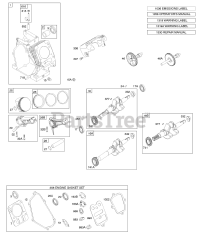 Briggs & Stratton 126312-0239-E8 - Briggs & Stratton Horizontal Engine Camshaft, Crankshaft, Cylinder, Piston Group