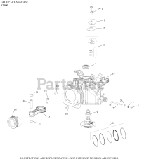 Kohler XT800-2013 - Kohler Courage XT8 Series Engine, Made for Husqvarna, 8.0 ft-lbs, 173cc 02 CrankCase
