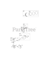 Briggs & Stratton 12C412-0100-E1 - Briggs & Stratton Horizontal Engine Cams, Crankshaft, Piston Group