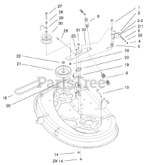 Toro 71227 (16-38 HXL) - Toro Lawn Tractor (SN: 210000001 - 210999999) (2001) 38" Deck Blade Drive Braking Assembly