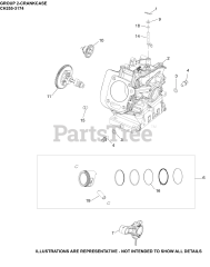 Kohler CH255-3174 - Kohler Command PRO Twin Engine, Basic Version, 5.5hp, 4kW 02 CrankCase