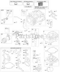 Briggs & Stratton 123672-0147-E2 - Briggs & Stratton Vertical Engine Camshaft, Crankshaft, Cylinder, Engine Sump, Lubrication, Piston Group