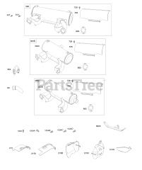 Briggs & Stratton 542477-0100-E1 - Briggs & Stratton Horizontal Engine Mufflers, Air Guides