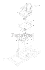 Exmark RAE708GEM60300 - Exmark 60" Radius E-Series Zero-Turn Mower, Exmark 708 (SN: 400000000 - 402082299) (2017) Seat Assembly