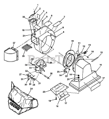 Echo CSV-5 - Echo Chipper Shredder Vacuum Rotor Housing, Hopper, Rotor Assy, Debris Bag, Decals
