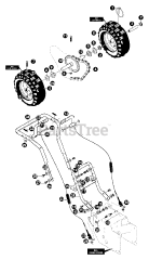 Echo ST-5024 - Echo Snow Thrower (Type 1) Wheels, Axle, Sprocket, Handles, Clutch Cables