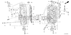 Honda BF250 A XXCA (BBJJ) - Honda Marine Engine, Made in Japan (SN: BBJJ-8000001 - BBJJ-9999999) CYLINDER HEAD