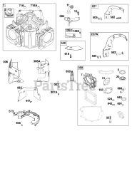 Briggs & Stratton 44N877-0016-B1 - Briggs & Stratton Vertical Engine Cylinder Group