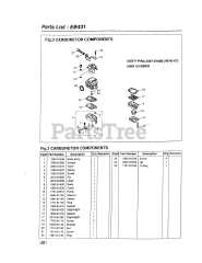 RedMax EB 431 - RedMax Backpack Blower (1998-03) 020 - CARBURETOR COMPONENTS