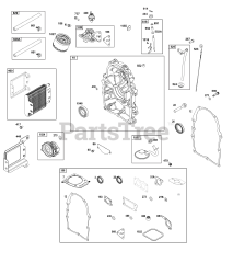 Briggs & Stratton 38E347-0108-G1 - Briggs & Stratton Horizontal Engine Crankcase Cover/Sump and Lubrication Group