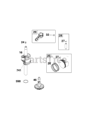 Briggs & Stratton 9P602-0127-H5 - Briggs & Stratton Vertical Engine Crankshaft Group