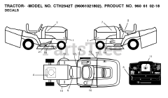 Husqvarna CTH 2542 T (960610218-02) - Husqvarna Lawn Tractor (2009-03) DECALS
