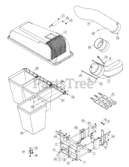 MTD OEM-190-285 - MTD Triple Rear Bagger Assembly (2006)