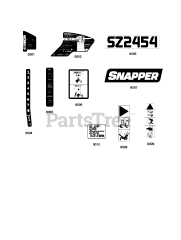 Snapper SZ 2454 (2691422-00) (17ADCACW007) - Snapper 54" Zero-Turn Mower, 24hp