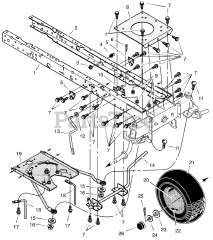 Murray 461007x92A - Murray 46" Garden Tractor (2001) Front Frame Assembly