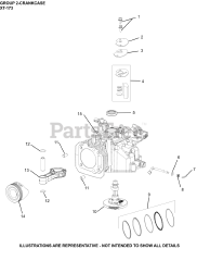 Kohler XT173-0088 - Kohler Courage XT-7 Series Engine, Made for Husqvarna, 8.0 ft-lbs, 173cc 02 CrankCase