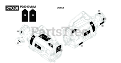 Ryobi P 28010 VNM (108662001) - Ryobi 18V Electrostatic Sprayer, Rev 01 (2021-02) Labels