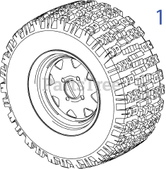 Cub Cadet 59A30058 (59A30058150) - Cub Cadet 24" Ultra Traction Wheel (2018) Replacement Parts