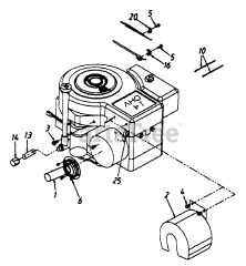 MTD 133I600F000 - MTD Lawn Tractor (1993) Engine, External
