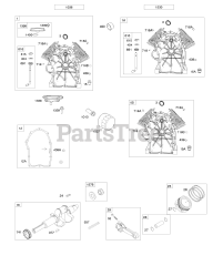 Briggs & Stratton 61E377-0015-J1 - Briggs & Stratton Horizontal Engine Cylinders, Piston/Rings/Connecting Rod