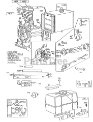 Briggs & Stratton 195437-4017-02 - Briggs & Stratton Horizontal Engine Fuel Tanks, Oil Gard, Hoses