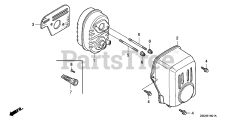 Honda GX100 KRB1/A (GCANM) - Honda Engine, Made in Japan (SN: GCANM-1300001 - GCANM-9999999) MUFFLER (RAMMER)