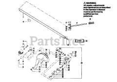 Weed Eater 1720 - Weed Eater String Trimmer DRIVE SHAFT, GEAR HOUSING, &amp; HANDLEBAR