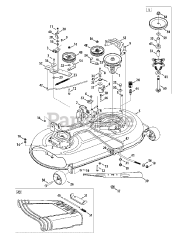Troy-Bilt 13AX78KS011 - Troy-Bilt Bronco Lawn Tractor (2010) Mower Deck 42-Inch