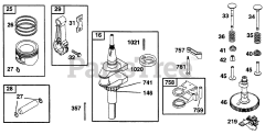 Briggs & Stratton 253707-0154-02 - Briggs & Stratton Vertical Engine Piston Grp, Crankshaft, Cam
