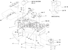 Toro 79558 - Toro 48" GrandStand Stand-On Mower (SN: 290003001 - 290999999) (2009) 48 Inch Deck Assembly