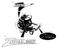 Ariens 915318 (1744) - Ariens Zoom 44" Zero-Turn Mower, 15hp Kawasaki (SN: 025000 & Above) Decals-Style