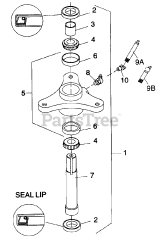Cub Cadet 453 (590-453-100) - Cub Cadet Mower Deck, Rear Mount att Blade Spindle