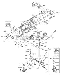 Simplicity 2691279-00 - Simplicity Broadmoor 48" Lawn Tractor, 25hp Frame &amp; Front Axle Group