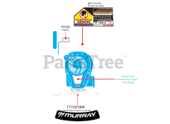 Murray 11A-A1BF758 - Murray 21" Walk-Behind Mower (2017) Label Map
