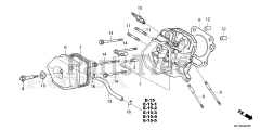 Honda GX390 UT2 PA2 (GCBCT) - Honda Engine, Made in Thailand (SN: GCBCT-1000001 - GCBCT-3485996) CYLINDER HEAD