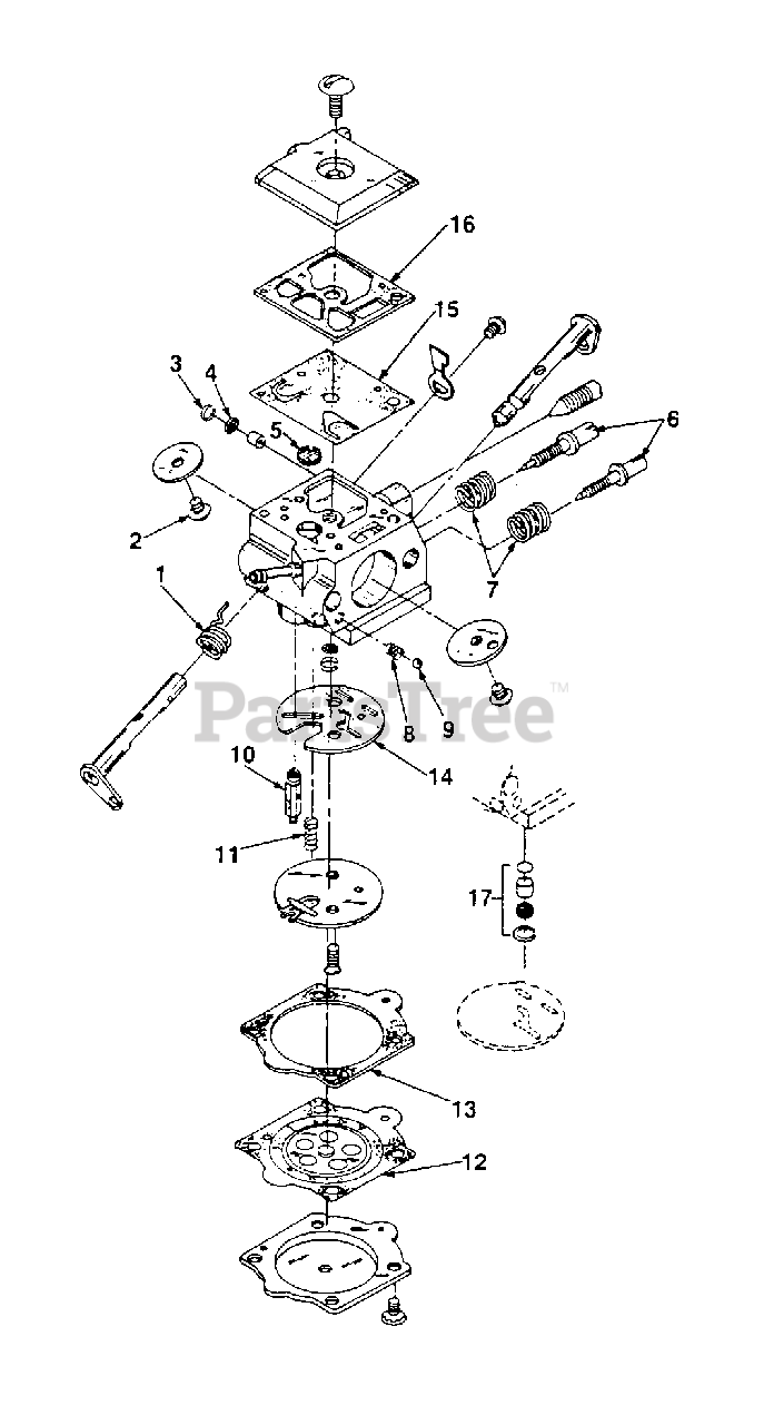 Homelite UT10440 Homelite Super EZ Chainsaw Carburetor Parts Lookup