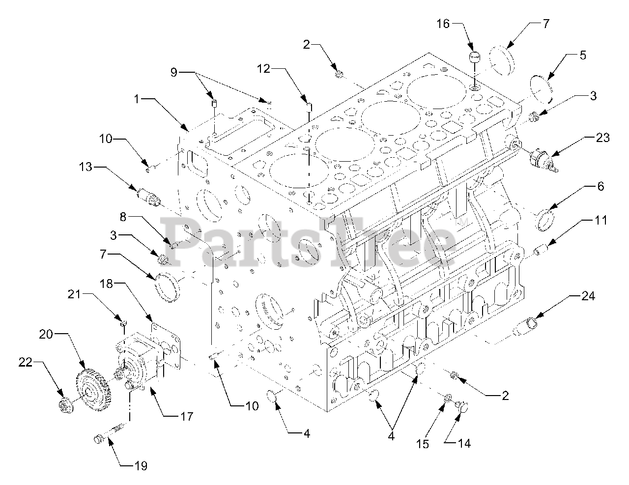Cub Cadet 8454 (54A850100) Cub Cadet Compact Tractor Cylinder Block