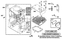 Briggs & Stratton 222413-0723-01 - Briggs & Stratton Horizontal Engine Cylinder, Head