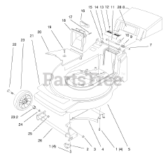 Toro 20913 - Toro 48cm Rear Bagging Walk-Behind Mower (SN: 089000001 - 089999999) (1998)