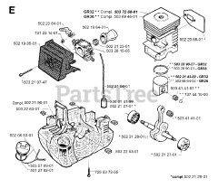 Jonsered GR 32 - Jonsered String Trimmer (1994-02) CYLINDER CRANKCASE