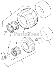 Toro R1-24OE02 (724-Z) - Toro Garden Tractor (SN: 010000001 - 019999999) (1991) Wheels And Tires