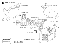Husqvarna 340 e - Husqvarna Chainsaw (SN: 20051800001 - 20062300000) STARTER