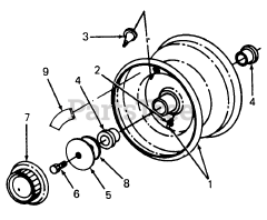 Cub Cadet 805 (136-192-100) - Cub Cadet Lawn Tractor Front Wheel
