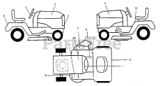 Poulan Pro PP 20H50 J - Poulan Pro Lawn Tractor DECALS